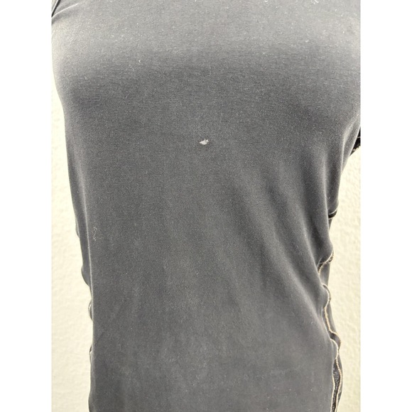 Vintage Marithe Francois Girbaud Dress Womens 7 Black Bodycon Tank Y2K 2000s - Picture 3 of 11